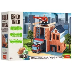 imagen de Construimos con ladrillos Brick Trick: Juego de construcción de bomberos de 190 piezas - Trefl 1