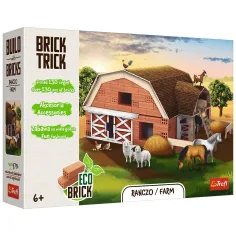 imagen de Construimos con ladrillos Brick Trick: Juego de construcción de granja de 130 piezas - Trefl 1