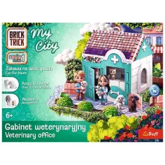 imagen de Construimos con ladrillos Brick Trick: Mi Ciudad Clínica Veterinaria 50 piezas juego de construcción - Trefl 1