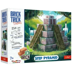 imagen de Construimos con ladrillos Brick Trick: Pirámide escalonada de 210 piezas - Trefl 1