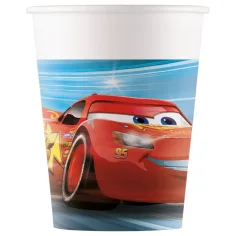Copa de papel de Cars para la carrera set de 8 unidades 200ml