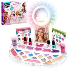 Cra-Z-Art: Shimmer and Sparkle - Set de maquillaje de salón de belleza con esmalte de uñas