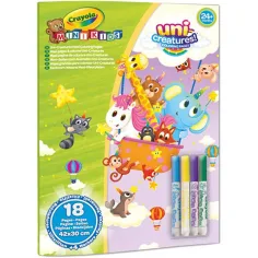 Crayola: MiniKids Animales Mágicos Set de Colorear Gigante con 4 Marcadores