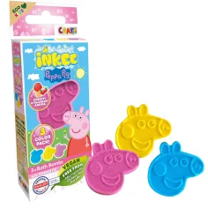 Craze Inkee: Forma de bomba de baño vegana - Peppa Pig con aroma a fresa 3 unidades