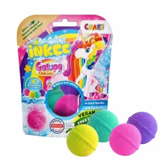 Craze Inkee: Galupy Unicornio vegano paquete de 4 bolas de baño