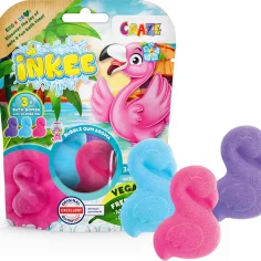 Craze Inkee: Molde de baño vegano en forma de flamenco paquete de 3 piezas con aroma a chicle