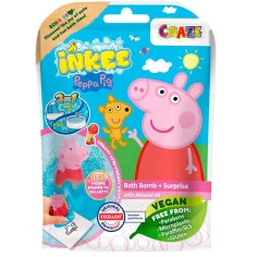 Craze Inkee: Paquete de bolas de baño veganas con figura de estampado de Peppa Pig - Aroma de fresa