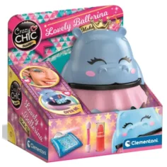 Crazy Chic Ballerina Collection: Set de maquillaje de hipopótamo bailarina en estuche - Clementoni