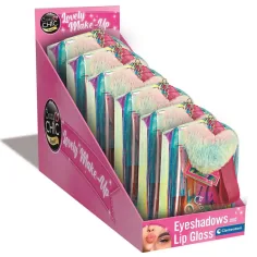 Crazy Chic: Bolsa de cosméticos suave con accesorios de maquillaje 1ud - Clementoni