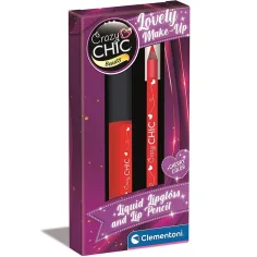 Crazy Chic: Set de brillo labial y lápiz de contorno labial Cherry - Clementoni