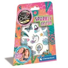 Crazy Chic: Set de tatuajes brillantes - Clementoni