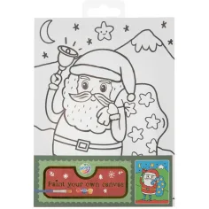 Creador de lienzos navideños, 20x15 cm, 3 pinturas + pincel