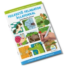 Cuaderno de actividades de desarrollo con animales y rotulador borrable