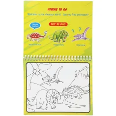 imagen de Cuaderno de actividades para colorear con agua - Dinosaurios 2