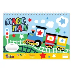 Cuaderno de bocetos creativos para colorear vehículos con pegatinas y plantilla en varias versiones