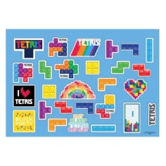 imagen de Cuaderno de bocetos de Tetris con pegatinas y plantilla 2