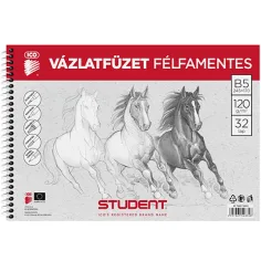 Cuaderno de bocetos espiral medio sin fondo B/5