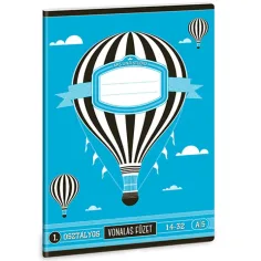 Cuaderno de líneas de 1er grado con globos aerostáticos A/5
