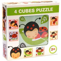 Cubo de cuentos con mariquita 4 piezas
