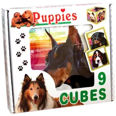 Cubo de cuentos con perros 9 piezas