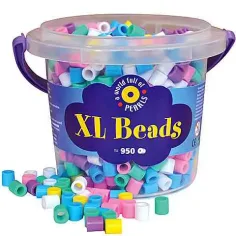 Cubo de perlas XL con colores pastel 900ud