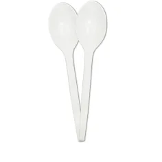 Cuchara reutilizable blanca set de 10 piezas