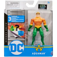 DC Comics: figura de Aquaman de 10cm con accesorios sorpresa - Spin Master
