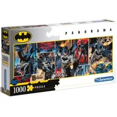 DC Comics: Puzzle panorámico de Batman en acción de 1000 piezas - Clementoni