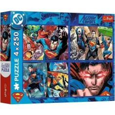 DC: El valiente Superman rompecabezas de 4x250 piezas - Trefl