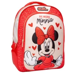Debes: Ser más Minnie ratón mochila escolar roja 32x18x43cm