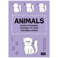 Dibuja animales paso a paso cuaderno de actividades - Trefl