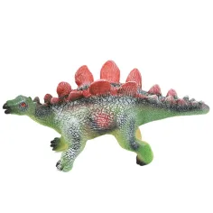 Dino World: Figura de dinosaurio Stegosaurus de material vinílico que emite sonido con relleno de algodón de 35 cm