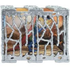 imagen de Dino World: Figura de dinosaurio Therizinosaurus de 20 cm meticulosamente detallada en una jaula 3