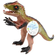 Dino World: Figura de Velociraptor de material vinílico que emite sonido con relleno de algodón de 35 cm