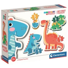 Dinosaurios 4 en 1 bebé puzzle 2-3-4-5 piezas - Clementoni