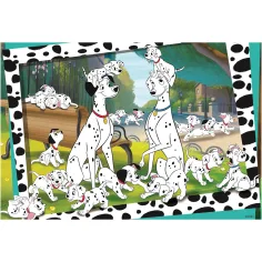 imagen de Disney 101 dálmata 2 en 1 rompecabezas y libro para colorear de 24 piezas 50x35cm - Lisciani 2