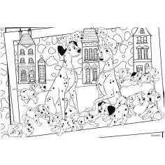 imagen de Disney 101 dálmata 2 en 1 rompecabezas y libro para colorear de 24 piezas 50x35cm - Lisciani 3
