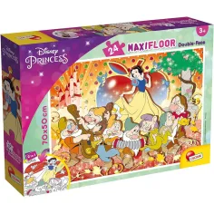 Disney Blancanieves 2 en 1 maxi puzzle y colorear de 24 piezas 70x50cm - Lisciani
