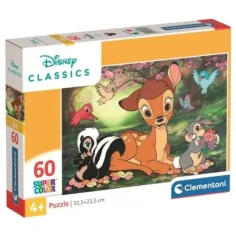 Disney Clásicos Bambi Super Color rompecabezas de 60 piezas - Clementoni