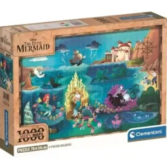 Disney El mapa de La Sirenita puzzle de 1000 piezas con póster - Clementoni