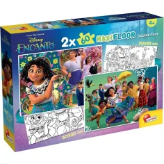 Disney Encanto 2 en 1 maxi rompecabezas de 60 piezas y libro para colorear 50x35cm - Lisciani