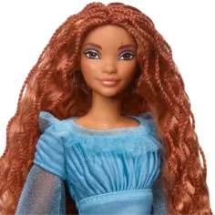 imagen de Disney La sirenita: muñeca Ariel con vestido azul de 30cm - Mattel 3