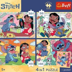imagen de Disney Lilo & Stitch - 4 x 88 piezas Premium Plus Kids puzzle - Trefl 2