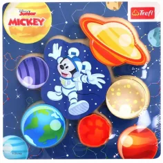 imagen de Disney Mickey Mouse en el espacio rompecabezas de forma de madera - Trefl 1