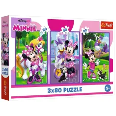 Disney: Minnie ratón y sus amigos puzzle de 3x80 piezas - Trefl