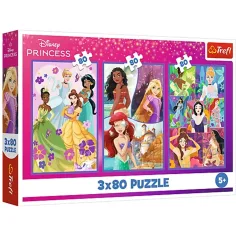 Disney princesa amigos 3x80db puzzle - Trefl