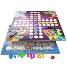 imagen de Disney Princesas 2 en 1 juego de mesa: ¿Quién ríe al final? y Serpientes y escaleras - Trefl 2