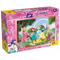 Disney Princesas arcoíris 2 en 1 rompecabezas y colorear 108 piezas - Lisciani