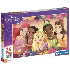 Disney Princesas: Maxi Super Color Puzzle de 24 piezas - Clementoni