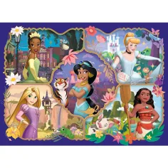 imagen de Disney princesas y sus animales 2 en 1 24 piezas Eco mini puzzle y colorear 35x25cm - Lisciani 2